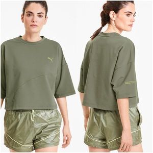 {Puma} Olive Cropped Tee